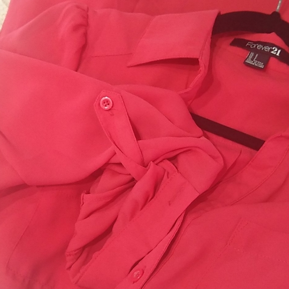 Coral Shirt Dress - Picture 5 of 5